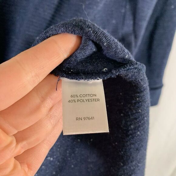 J Jill Sweater Dress Women's Small Blue Ribbed 3/4 Sleeve Round Neck Wearever Cl - Picture 5 of 7